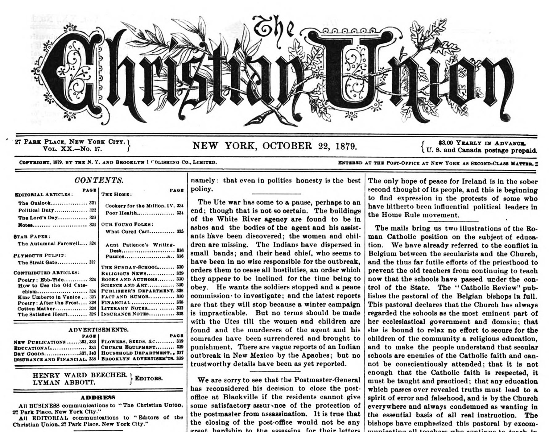 Christian Union newspaper